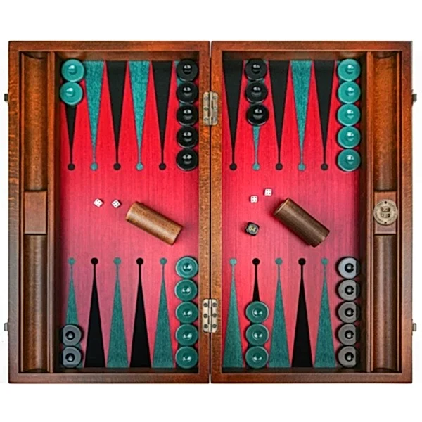 Premium Tavla Seti/Red-Green