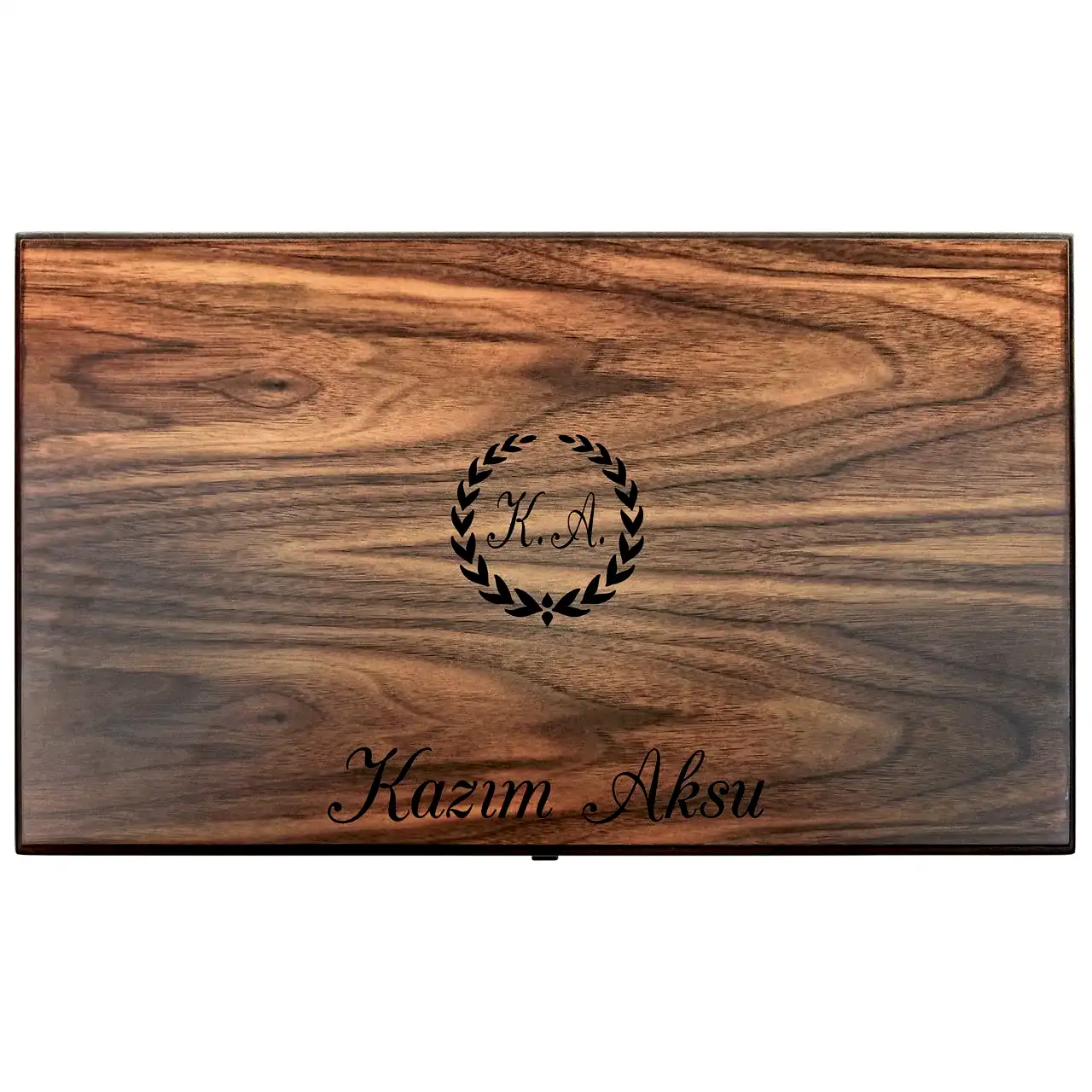 Kişiye Özel  Ceviz Masif Ahşap Tavla Takımı