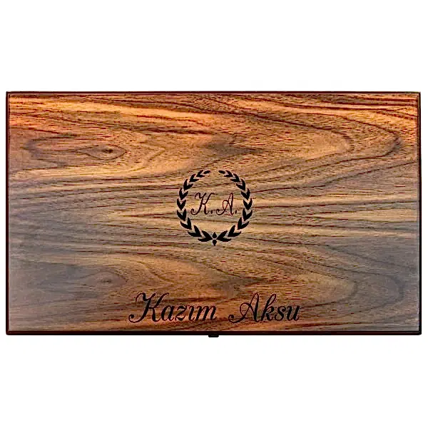Kişiye Özel  Ceviz Masif Ahşap Tavla Takımı
