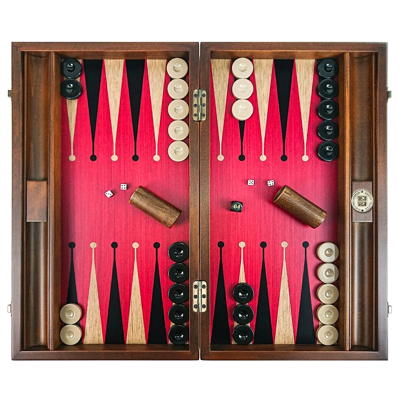 Premium Tavla Seti/Red-Black